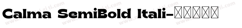 Calma SemiBold Itali字体转换